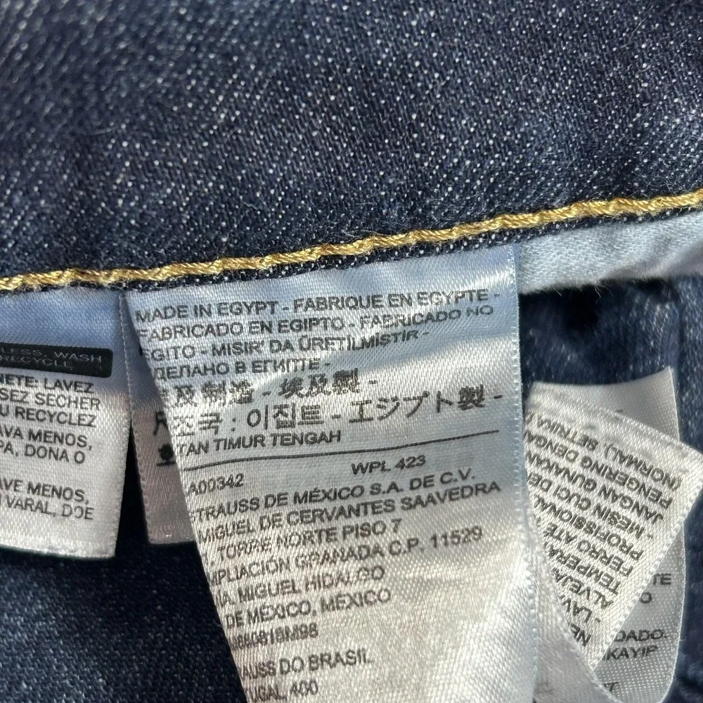 Levis 514 Jeans Mens 40x30 Blue Regular Straight Stretch Denim Dark Wash Pants